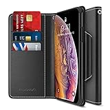 Maxboost Wallet Case Designed for Apple iPhone Xs MAX 2018 Phone [mWallet Folio Style] [Stand Feature] Protective PU Leather Flip Cover with Credit Card Slots+Side Cash Pocket+Magnetic Clasp Closure