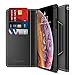 Maxboost Wallet Case Designed for Apple iPhone Xs MAX 2018 Phone [mWallet Folio Style] [Stand Feature] Protective PU Leather Flip Cover with Credit Card Slots+Side Cash Pocket+Magnetic Clasp Closure