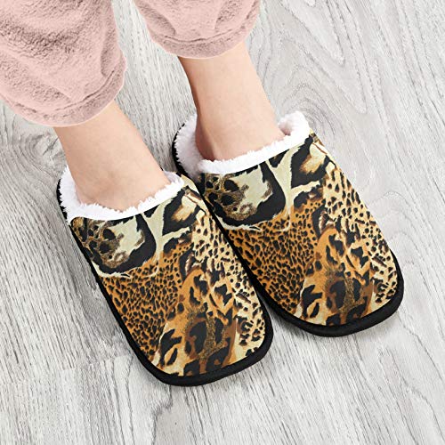 514MZKVpyHL PUXUQU Zapatillas de casa para mujer, diseño de leopardo, estampado de tigre, para casa, dormitorio, para mujeres… PUXUQU Zapatillas de casa para mujer, diseño de leopardo, estampado de tigre, para casa, dormitorio, para mujeres… - Imagen 4