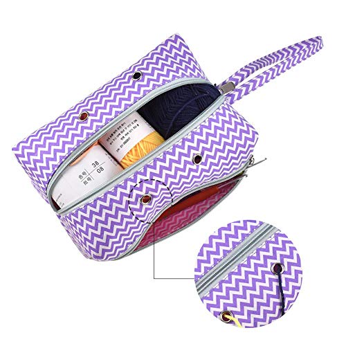 Nifera Yarn Storage Bag DIY Hand Weaving Tools Organizer Weaving Handbag Weaving Tool Tote Crochet Thread Storage Mesh Bag 12x21.5x13 cm - Thumbnail 2