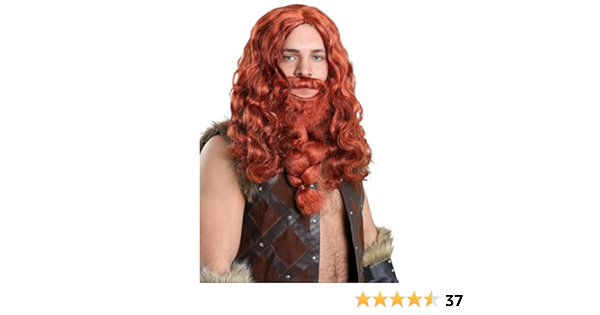 red viking wig
