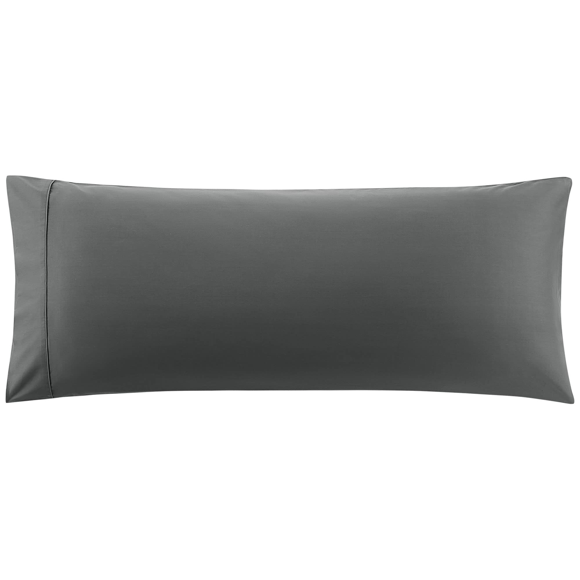 PiccoCasa Body Pillow Cover Super Soft Cotton Bolster Pillow Case for Full Body Pillow, 1PC Body Pillow Case with Envelope Closure for Adults Dark Grey 50x140cm (4.6ft.)