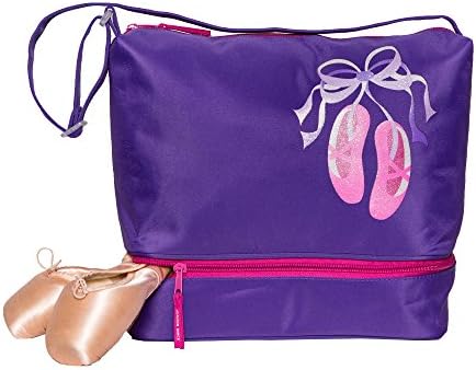 Horizon Dance 1304 Giggle Toes Small Dance Tote Bag with Shoe Compartment - Purple