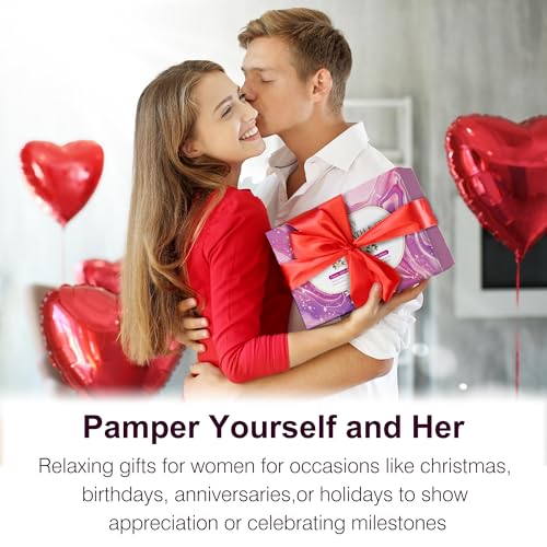 Christmas Gifts for Women,Stress Relief & Relaxing Body Wash Bath Set,Vanilla Home Spa Basket Gifts Set for Woman Mom Wife Her Sister,Unique Self Care Womens Gift ,Birthday Secret Santa Gifts Women
