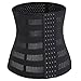 Women's waist trainer corset for weight loss long torso (S, Black-1)