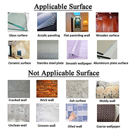 15 Pieces Square Acrylic Mirror Sticker Sheet, Removable Silver Mirror