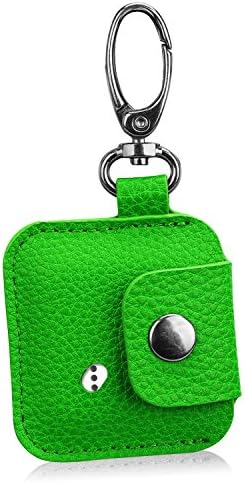 WkHocYHm Case For Tile Mate / Tile Sport / Tile Style Case with Carabiner Keychain PU Leather Protection (Green)