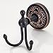 Kabter Carved Flower Brass Towel Coat Hook,Oil Rubbed Bronze