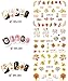 Fall Nail Art Stickers Thanksgiving Nail Decals Accessories 12 Sheets Maple Leaves Pumpkin Water Transfer Autumn Nail Stickers for Women Girls Fingernail Toenail Decoration Manicure Tips Tattoos