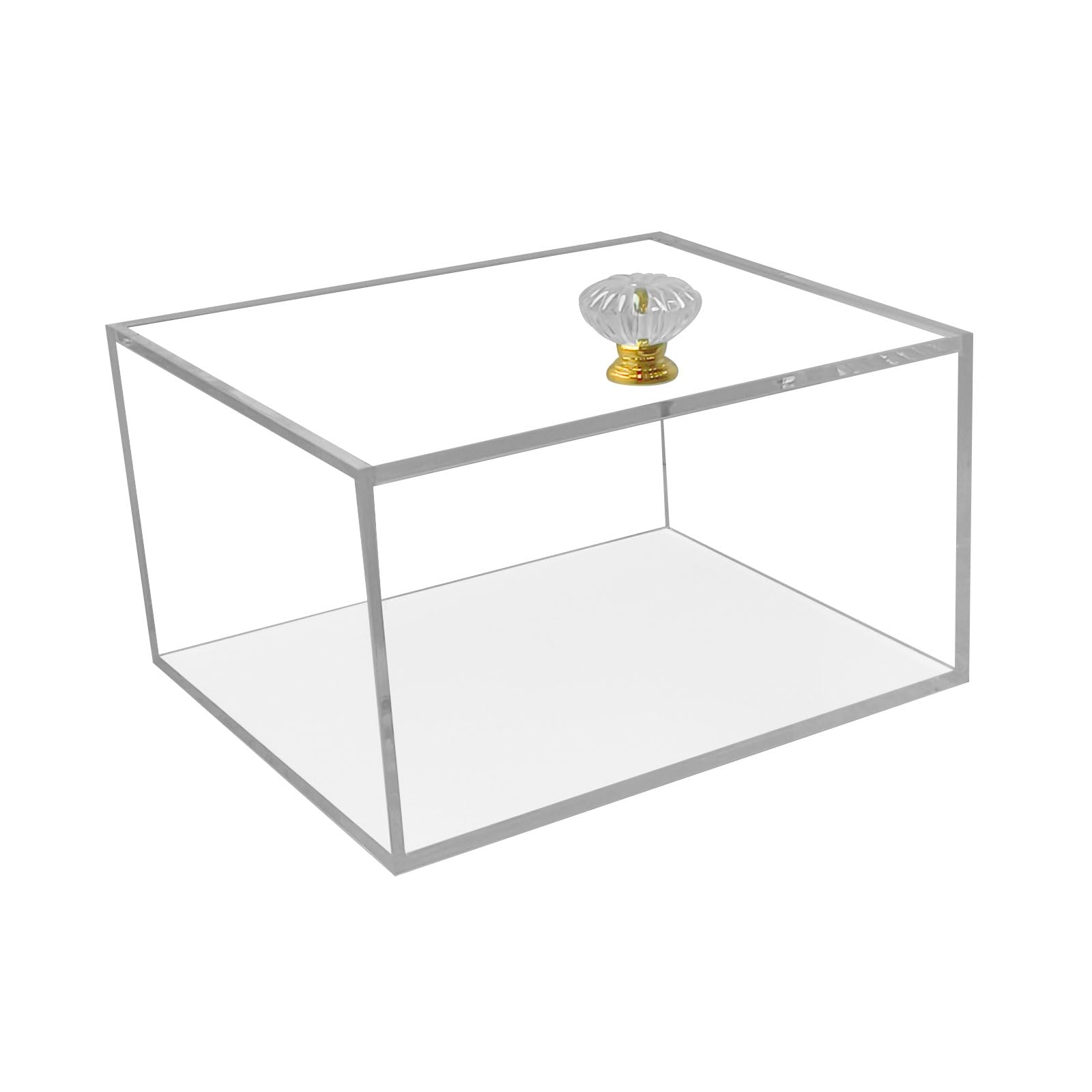 Photo 1 of *MINOR DAMAGE - USED*
PASOBAI Acrylic Storage Box with Lids 7.9 x 6.9 x 4.3 inches Transparent Square Container Suitable for Office and Home Use Mini Cube Storage Box for Jewelry, Stationery, and Small Toys