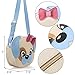 Ava & Kings Girls PU Faux Leather Purse Crossbody Handbag for Kids - Blue Puppy
