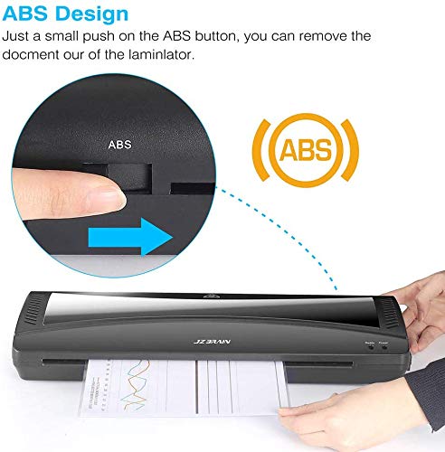 Laminator Machine, JZBRAIN A3 Laminating Machine with Fast Warm-Up, Quick Laminating Speed, 13 inches Thermal Laminator for Home School Office Use (Black) - Thumbnail 2