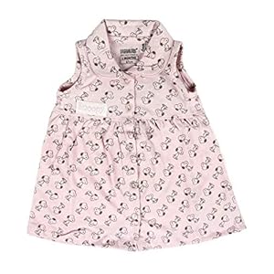 Artesania Cerda Babymeisjes Vestido Single Jersey Snoopy romper, roze (roze C07), One Size (fabrieksmaat: 3M)
