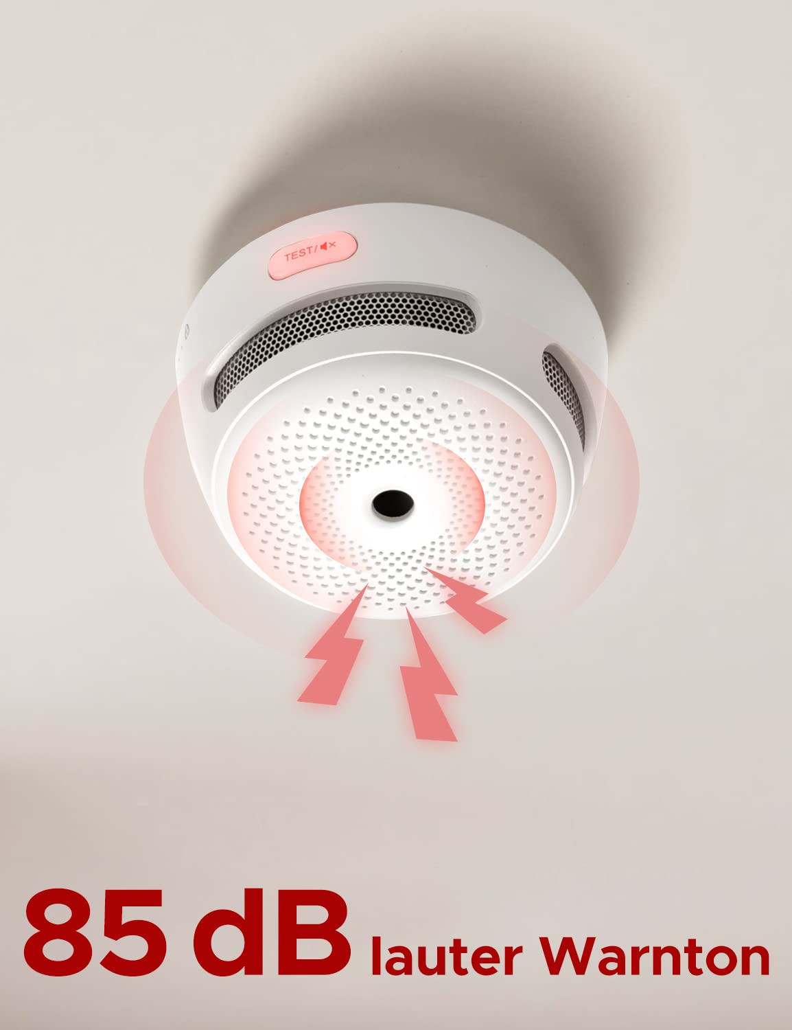X-Sense Rauchmelder WLAN, entspricht der Norm EN14604, Rauchmelder Smart mit austauschbarer Batterie, Benachrichtigungen über die App, 3 Stück 9