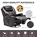 SUNCOO Massage Recliner, 20 in 1 Bonded Leather Chair, Ergonomic Lounge, Heated Sofa with Cup Holders, 360 Degrees Swivel and Remote Control, Black