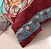 YMY Lightweight Microfiber Duvet Cover Set, Bohemian Exotic Floral Bedding Set (Boho Vintage, Queen)