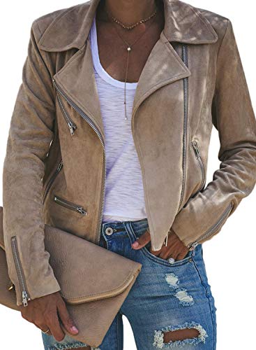 khaki suede jacket womens