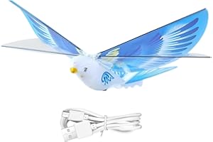 Flying Bird Toy - Realistic Electronic Figurine Game, Rechargeable Robot Plaything | Indoor & Outdoor Flying Bird for Kids fo