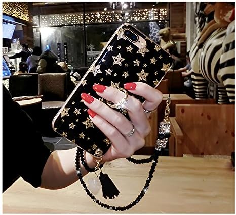 iPhone 7 Plus Kickstand Case, Luxury Bling Glitter Soft TPU Gel Beauty Shiny Flower Cute Candy Protective Cover Case for Girls with Wrist Strap (iPhone 7 Plus, Star) 3 iPhone 7 Plus Kickstand Case, Luxury Bling Glitter Soft TPU Gel Beauty Shiny Flower Cute Candy Protective Cover Case for Girls with Wrist Strap (iPhone 7 Plus, Star)