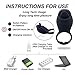 Vibrating Penis Ring Rechargeable Silicone Cock Ring Stimulator for Male Longer Lasting Erections Sex Toys (Black)thumb 4