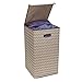 Household Essentials 5624-1 Collapsible Single Laundry Hamper with Magnetic Lid | Chevron