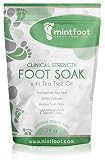 Mintfoot 24oz Clinical Strength Foot Soak with Tea Tree Oil & Epsom Salts - Fights Athlete's Foot & Toenail Fungus - Reinvigorate Your Feet