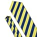 Barry.Wang Plaid Ties Check Mens Necktie Set with Handkerchief Cufflinks Classic Stripe (Yellow Blue)