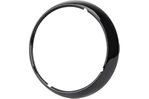 YDLMT 1 Pcs Gloss Black Motorcycle 7" Headlight Lamp Trim Ring Cover For Harley Touring Road King Electra Glide Street Glide Tri Glide