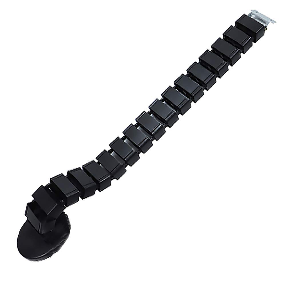 130x6.8x3.5cm Cable Management Spine Flexible Cable Organiser Cable Cover Protector for Under-Desk Cable Management in Black, Square