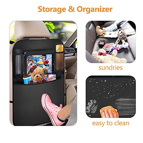 image for XBRN Car Backseat Organizer Kick Mats, Car Seat Back Protectors with C