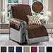 Gorilla Grip Original Velvet Slip Resistant Luxury Recliner Slipcover Protector, Seat Width Up to 26 Inch Patent Pending, 2 Inch Straps, Hook, Furniture Cover for Pets, Dog, Kids, Recliner, Chocolate