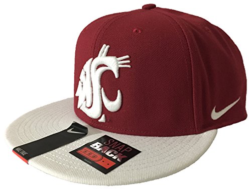 Nike Men's True WSU Washington State Cougars Snapback Cap Crimson White