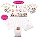 84pcs Unicorn Party Favors, Bracelets, Rings, Keychains, Necklace, Tattoos, Hair clips and Unicorn party bags. 12 pcs for each. Rainbow Unicorn Birthday Party Supplies Set Novelty Toys for Kids Girls