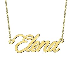 BYBWBL Elena Name Pendant Necklace 18k Gold Plated