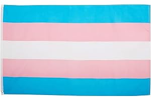 AKEYDECO Transgender Flag,3x5 Foot Transgender Pride Flag Pink Blue Rainbow Flags Vivid Color Outdoor Flag with Brass Grommets