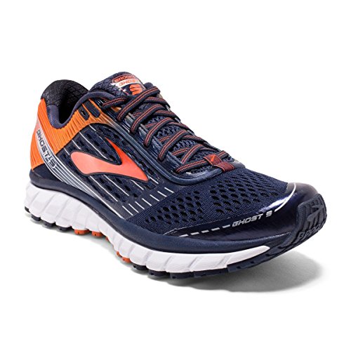 Brooks Ghost 9 Peacoat/Red Orange/Black Men's Running Shoes