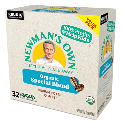 NEWMAN’S OWN ORGANICS NEWMAN’S SPECIAL BLEND, KEURIG SINGLE-SERVE K-CUP PODS, MEDIUM ROAST COFFEE, 32 COUNT