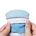 GEL Heel Socks for Dry Hard Cracked Skin Moisturizing Open Toe Comfy Recovery Socks (White-Blue)(Small)