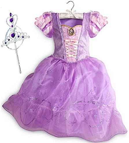 BD Baby Girl's Party Dress Costume Princess Dress Sequined Dress + Crown, 7