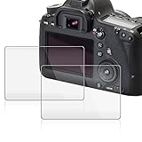 Screen Protector Compatible Canon EOS 6D, AFUNTA 2 Pack Camera Anti-Scratch Tempered Glass for DSLR Camera