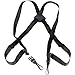 OP/TECH USA Bino/Cam Harness with Quick Release – Dual Camera Harness & Shoulder Strap – DSLR Camera Strap – Binocular Harness for Hiking – Webbing, Black - Made in USA