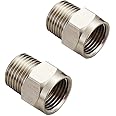 Gangang One Pair BSP 1/2“ Female to NPT 1/2" Male Thread Adapter Pipe Fitting Reducer Connector(NPT adapter)