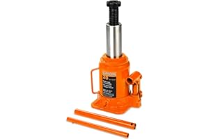 Strongarm Professional Heavy-Duty 20 Ton Hydraulic Low Profile Bottle Jack - Car, Fleet, Industrial, 30111
