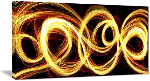 Digital Art Pt30163216 Gold Shocklarge Abstract Canvas Art Print 32X16