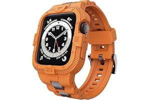 GELISHI Bands Compatible for Apple Watch Series 10 46mm 42mm Band Sport Rugged Band with Protective Case for Men