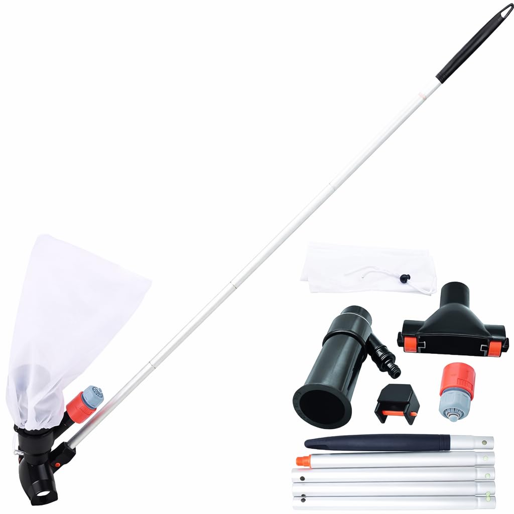 SUDS-ONLINE Swimming Pool Super Jet Vacuum With 5 Pole Sections Vac Section Hoover Clean Maintenance Cleaning Suction Spa