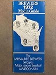 MILWAUKEE BREWERS MLB BASEBALL MEDIA GUIDE 1972 EX