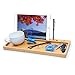 Arete Desktop Mini Golf for Office - Desk Organizer, Phone and Tablet Holder, Bamboo Serving Wood Caddy and Pen Holder