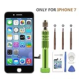 iPhone 7 Screen Replacement Kits, LCD Display 3D Touch Screen Frame Assembly with Opening Tools for iPhone 7 Digitizer Black (4.7 inch)