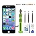 iPhone 7 Screen Replacement Kits, LCD Display 3D Touch Screen Frame Assembly with Opening Tools for iPhone 7 Digitizer Black (4.7 inch)
